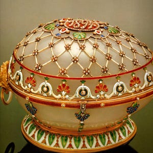 Fabergé Renaissance Egg Vintage Large Book Print - Imperial Russian Fantasies - Gift for Art and Beauty Lovers