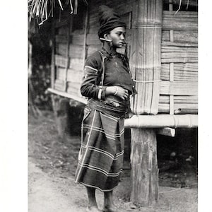 1910 Kachin Frau Foto Druck: Myanmar Ethnologie, Anthropologie Geschenk