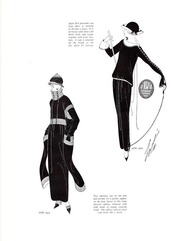 Erté Diseños de Moda para Harper's Bazar 1915-1936 - Etsy México