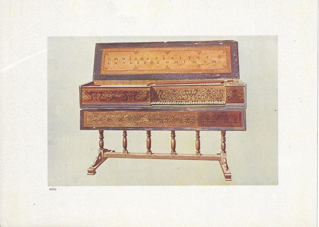Rucker's Instrument 1921 Ruckers Virginal Print – Antique Musical Instrument Lithograph - Etsy