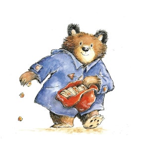 Impression vintage originale de l'ours Paddington - oeuvre d'art pour chambre d'enfant - baby shower - anniversaire - oeuvre d'art pour enfants - cadeau unique