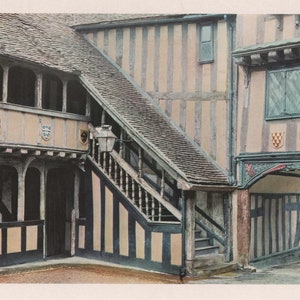 Original Vintage Photo Print – Lord Leycester&#39;s Hospital, Warwick - 1966 from “Country Life Picture Book of Britain” – unique gift