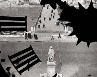 1977 André Kertész Original Vintage Photo Print - Pont Des Arts