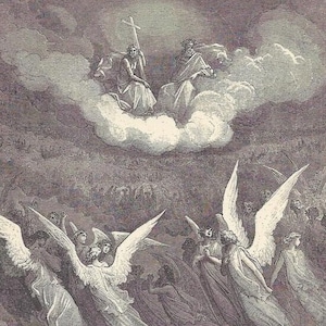 Gustave Doré &quot;Paradise Lost&quot; Engraving: 1887 Biblical Art