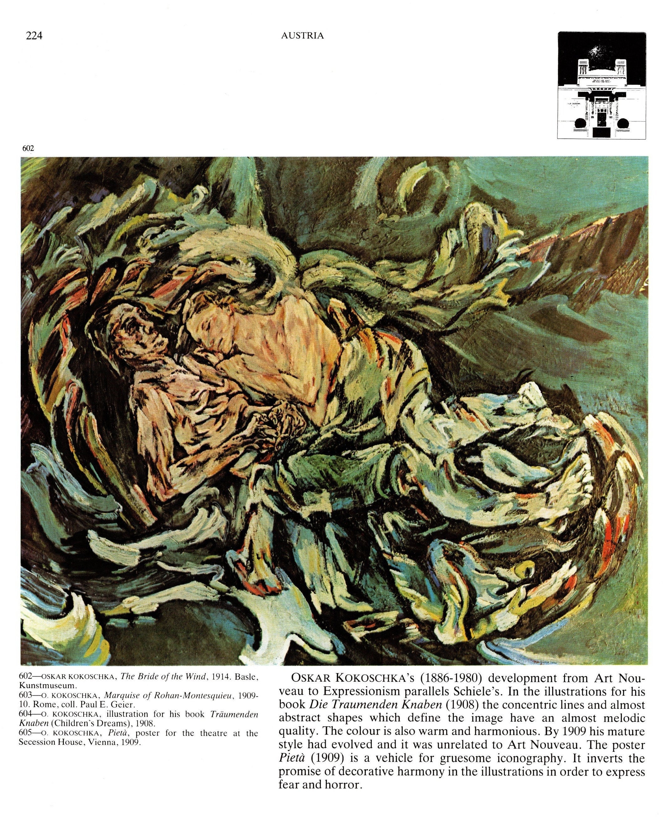 Unique gift for art lovers Oscar Kokoschka Art Nouveau early 1914 Original Vintage Print Unique gift for art lovers Oscar Kokoschka Art Nouveau early 1914 Original Vintage Print