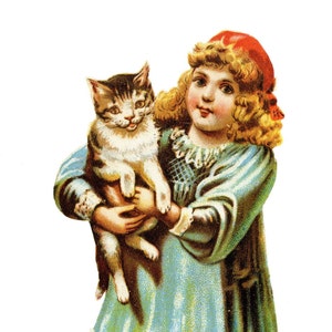 Original Vintage Cat Print – Victorian & Edwardian eras – Louis Wain and Others - Cat Lovers - Irresistible Felines - Unique Gift