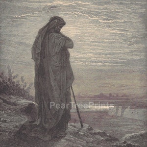 1891 Gustave Doré &quot;The Prophet Amos&quot; Antique Bible Print