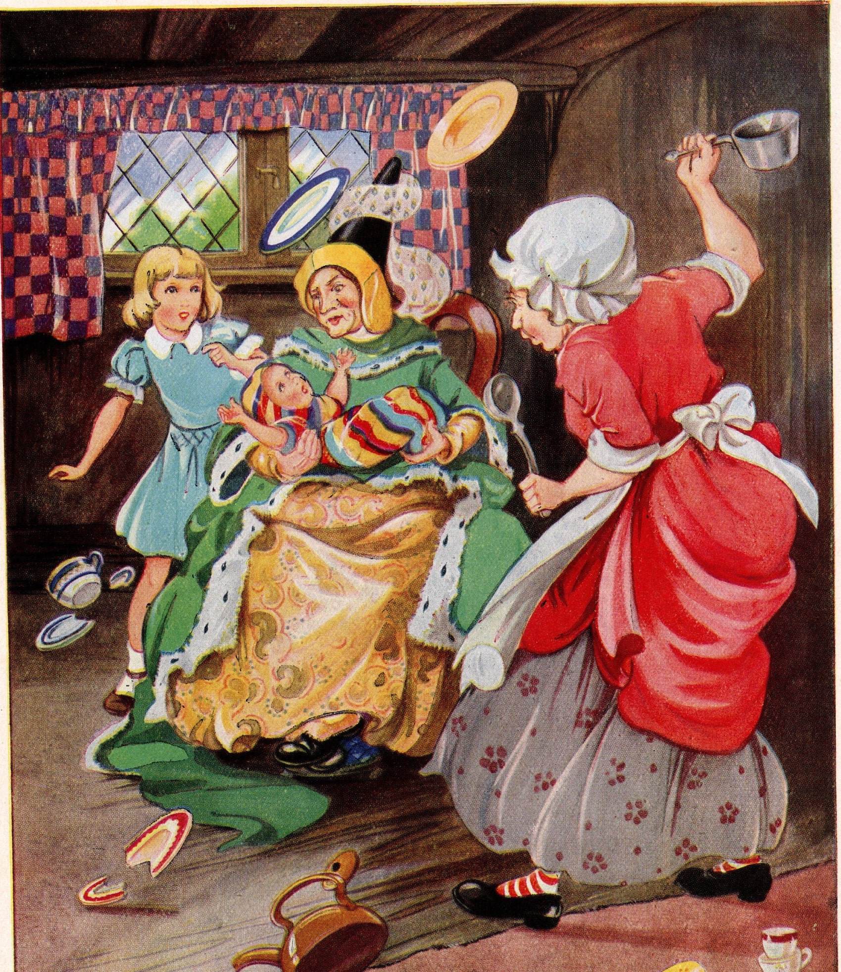 トールペイント　不思議の国のアリス　ヴィンテージアート トールペイント 不思議の国のアリス ヴィンテージアート 1940