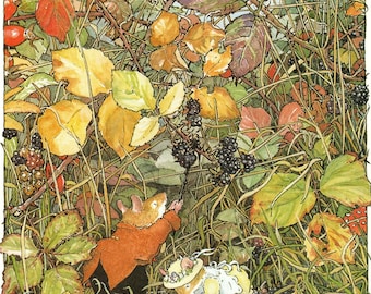 Brambly Hedge &quot;Autumn Story&quot; Vintage Print: Jill Barklem Mice Illustration