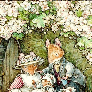 Brambly Hedge Vintage Print: Poppy&#39;s Babies, Jill Barklem Art