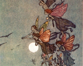 Edmund Dulac 'The Tempest' Vintage Print: Shakespeare Fairy Tale Art