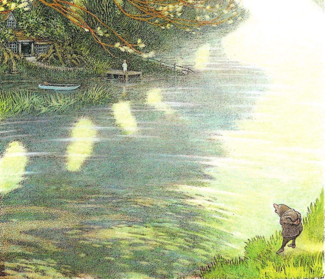 Wind in the Willows Vintage Print: 'the River Bank' Nursery Art - Etsy