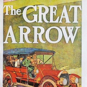 Pierce-Arrow and Baker Antique American Auto Ads - Large Original Vintage Poster 2-sided - Unique Gift classic car enthusiasts