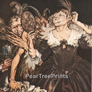 Arthur Rackham Vintage Print: Comus Fairy Tale Art (8.5” x 11.5”)