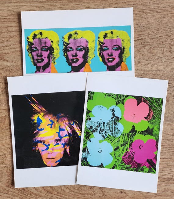 Andy Warhol Postcards: Set of 3, Fine Art Prints - Etsy