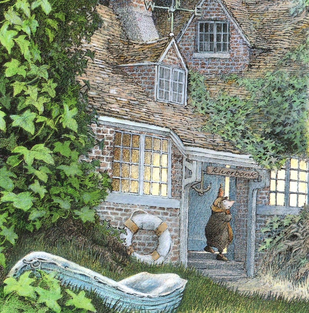 Wind in the Willows Vintage Print: 'the River Bank' Nursery Art - Etsy
