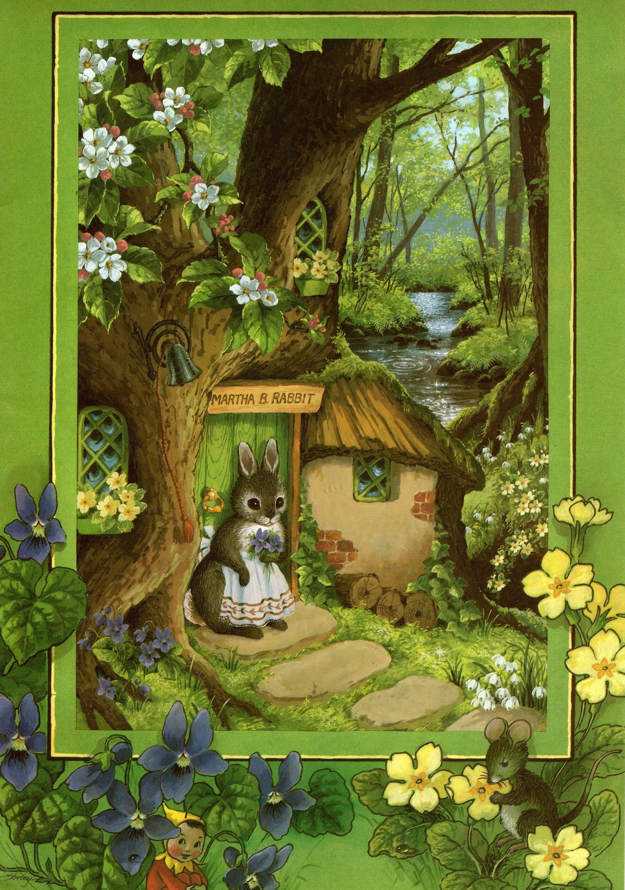 Shirley Rabbit Shirley Barber 'martha B. Rabbit' Vintage Print: Fairies' Cook - Etsy