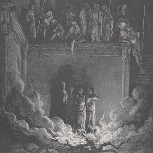 Gustave Doré: &quot;The Fiery Furnace&quot; Antique Bible Illustration Print