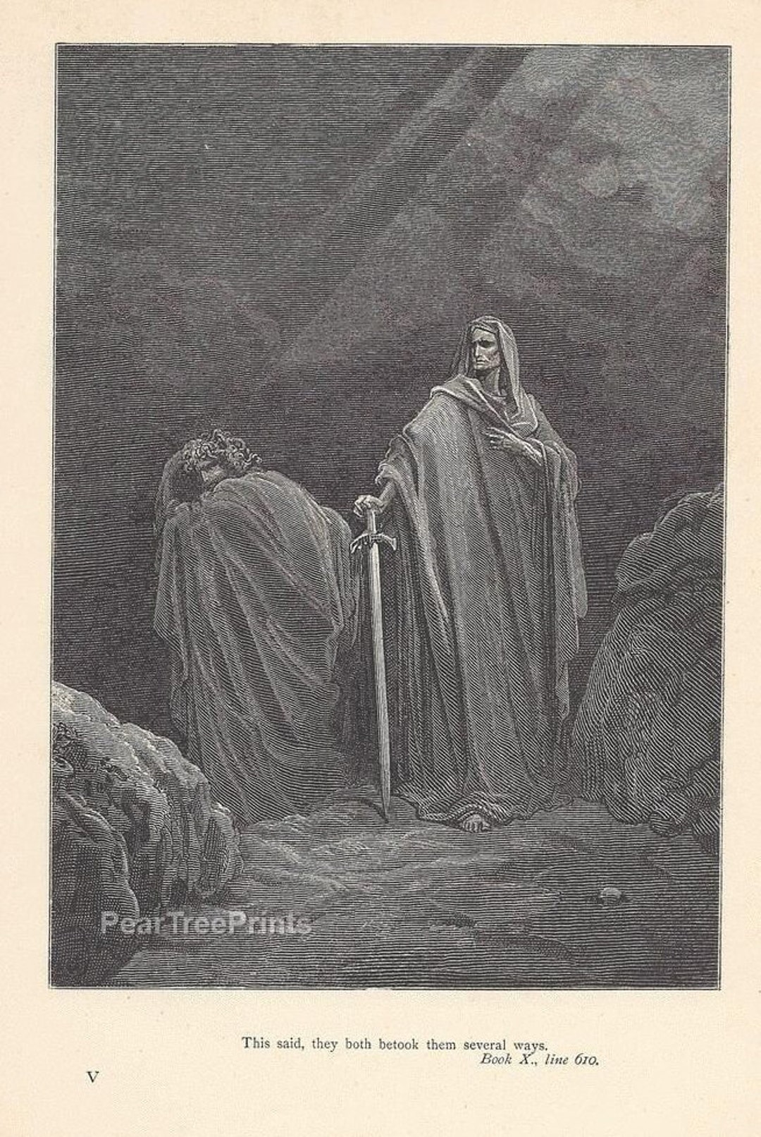 Gustave Doré Paradise Lost Print: 1894 Antique Book Plate - Etsy