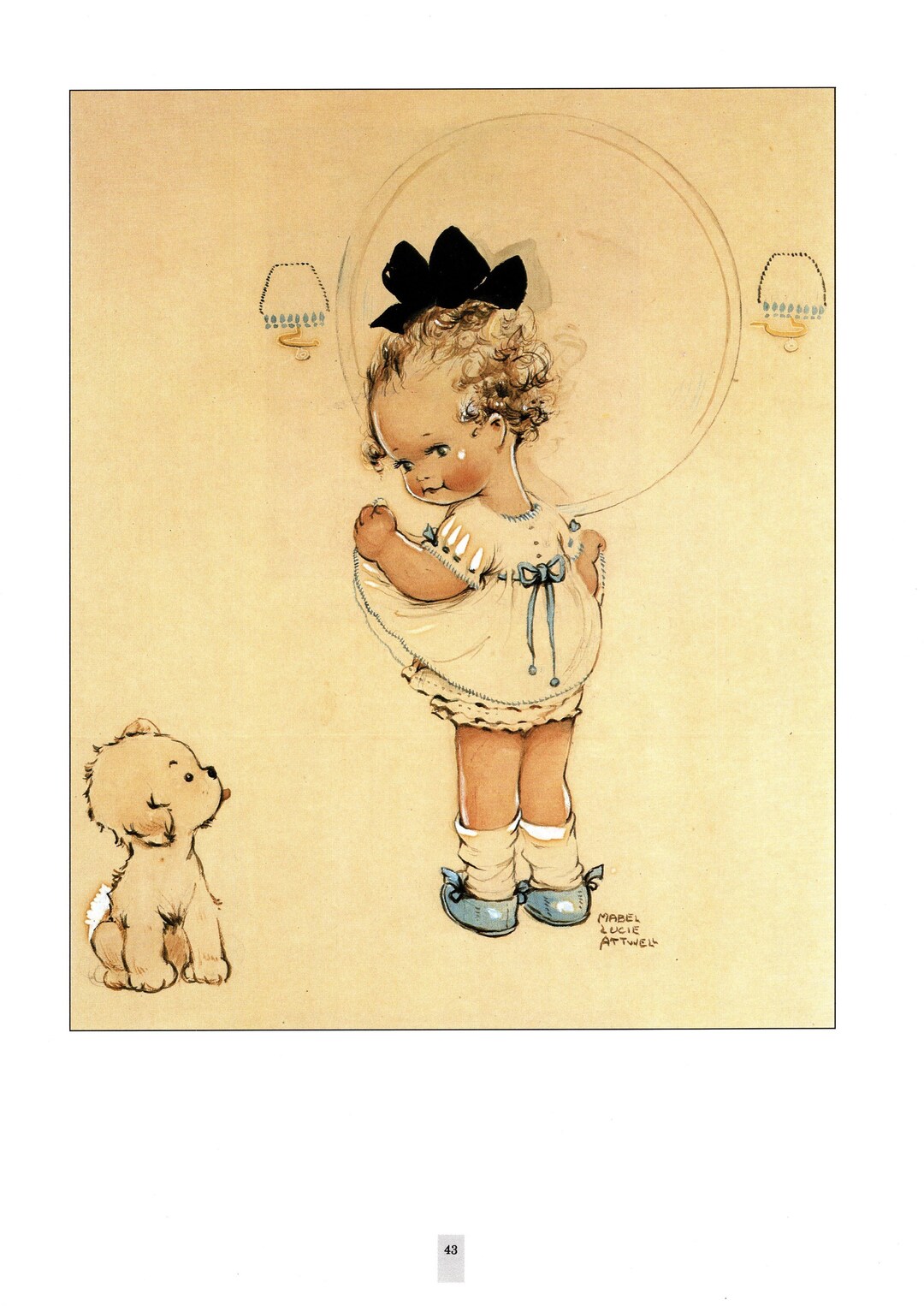 Mabel Lucie Attwell Print: Vintage Children's Nursery Art (1988
