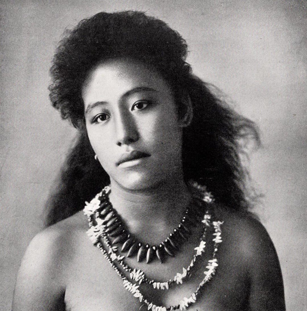 1910 Samoan Belle Photo Print: Necklaces of Teeth and Shells - Etsy