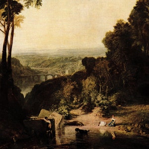 Turner &quot;Crossing the Brook&quot; Vintage 1934 Tip-in Print