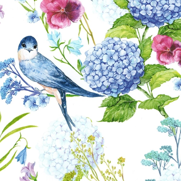 NATIVE BIRD & BOTANICALS Folded Wrapping Paper - Gift Wrap All Occasions, Crafts, Decoupage, Scrapbooking