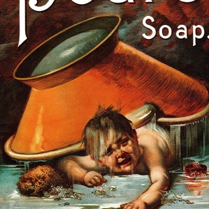 Pears Soap Vintage Ad Poster: 1894 Christmas Greetings Print