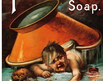 Pears Soap Vintage Ad Poster: 1894 Christmas Greetings Print
