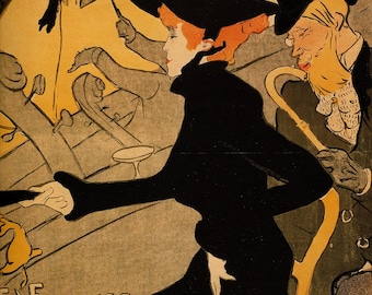 Toulouse-Lautrec 'Divan Japonais' / 'Jane Avril' 1890er 2-seitiges Plakat - Ende des 19.Jahrhunderts Paris