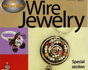 WIRE JEWELLERY Vintage Book - wire projects with introductory basics - links and wraps, coils and shapes, metal - craft book