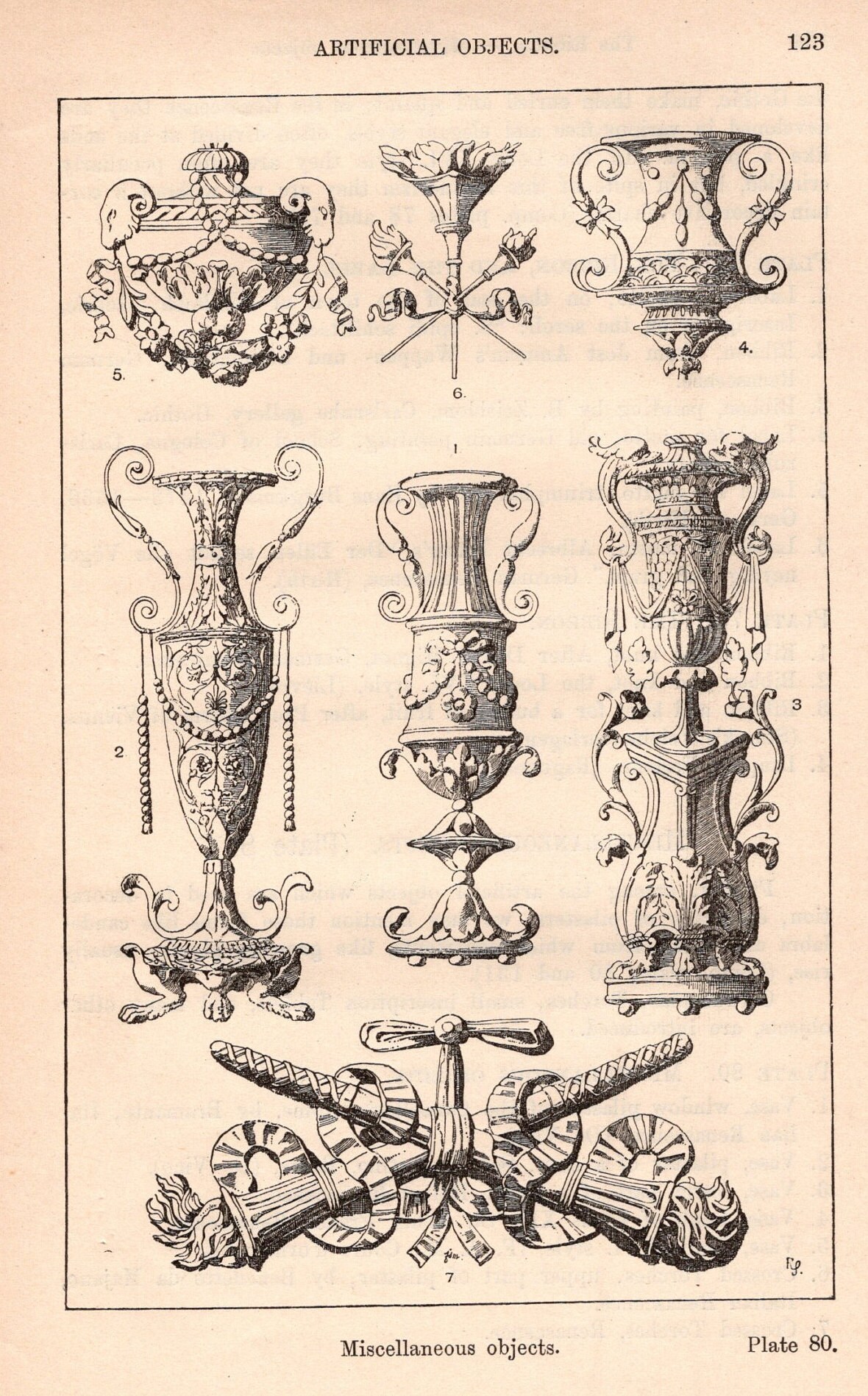 1896 Antique Ornament Print: Meyer's Decorative Forms
