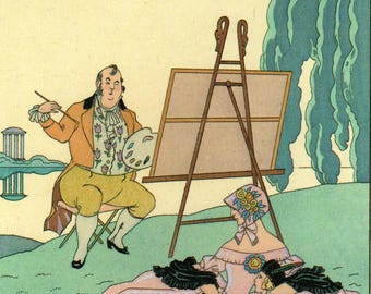 George Barbier Art Deco Fashion Poster – "The Model" Print