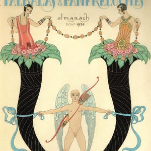 Ilustración de moda art déco de George Barbier: póster vintage de 1926