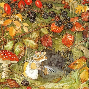 Brambly Hedge Print: Jill Barklem&#39;s &quot;Autumn Story&quot; Vintage Mice Illustration
