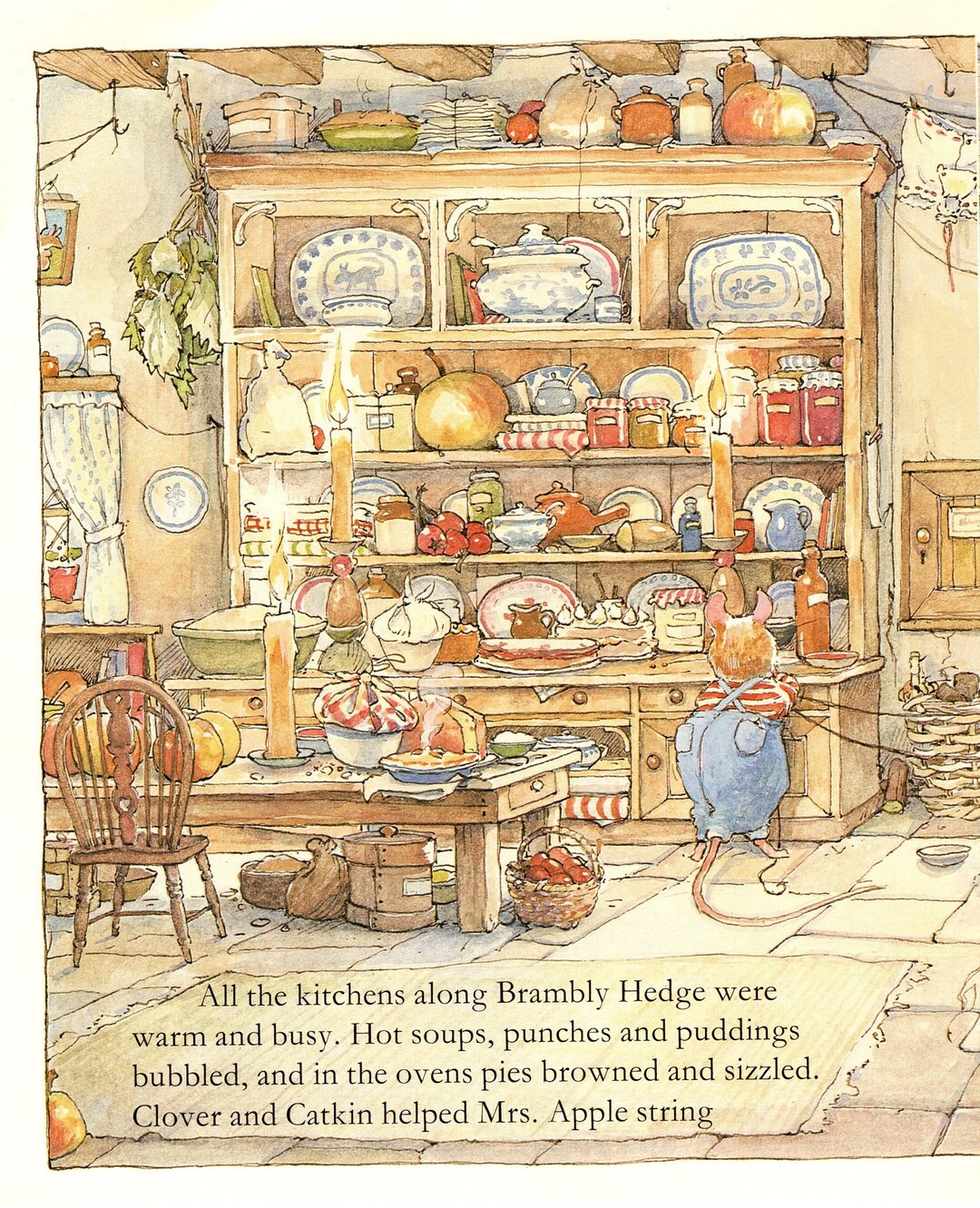 Brambly Hedge Vintage Print: Jill Barklem Mice Illustration, 1988