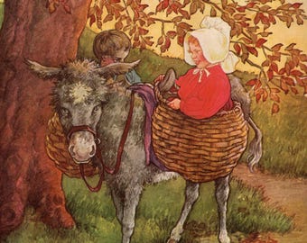 1936 Tiere vom Bauernhof Kinderzimmer Poster | C.M. Toller Illustrator