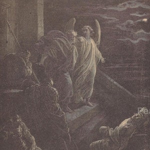 Gustave Doré &quot;Deliverance of St Peter&quot; Antique Bible Print