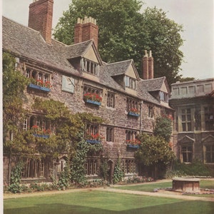 Original Vintage Photo Print – St Edmund Hall, Oxford, England - 1966 from “Country Life Picture Book of Britain” – unique gift
