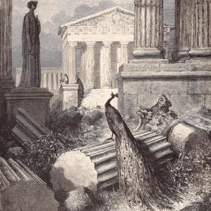 Rare GUSTAVE DORÉ Original Vintage Book Print – Fables of La Fontaine