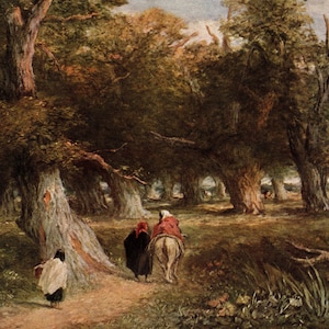 David Cox &#39;Skirt of the Forest&#39; Vintage Gravure Print, 1934