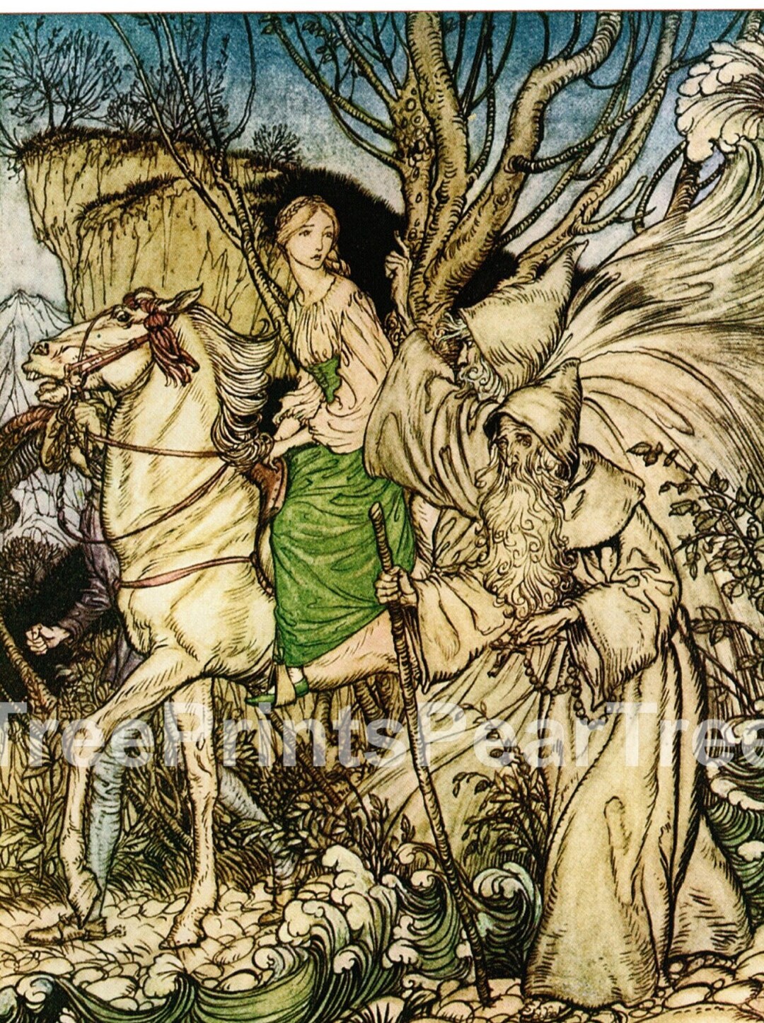 Arthur Rackham "undine" Print: Vintage Fairy Tale Art - Etsy