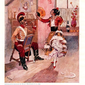 1930 Carmen Act II Vintage Print - Bizet Opera Art