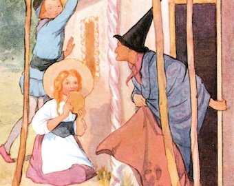 Margaret Tarrant: Vintage Hansel and Gretel Print for Nursery Decor