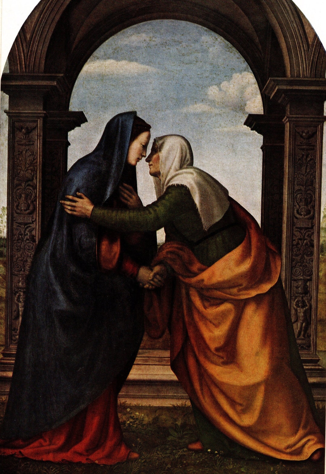 Albertinelli quot the Visitation quot Rare 1934 Original Vintage Large Tip in Albertinelli quot the Visitation quot Rare 1934 Original Vintage Large Tip in