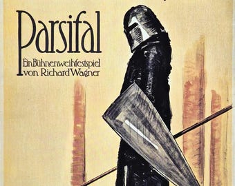 Póster de teatro vintage – Parsifal – Arte mural de historia teatral