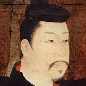 Antike japanische Handscrolls Original Vintage 2-seitiger Druck – Minamoto Yoritamo erster Kamakura Shogun & Priester Honen - Einzigartiges Geschenk