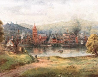 Historischer Druck aus Irland von 1911: Muckish & Ards, Donegal (Aquarell)