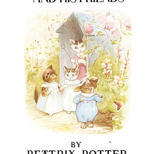 1986 Beatrix Potter &quot;Tom Kitten&quot; Vintage Print: Whimsical Nursery Art