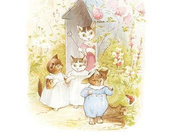 1986 Beatrix Potter "Tom Kitten" Vintage Print: Whimsical Nursery Art